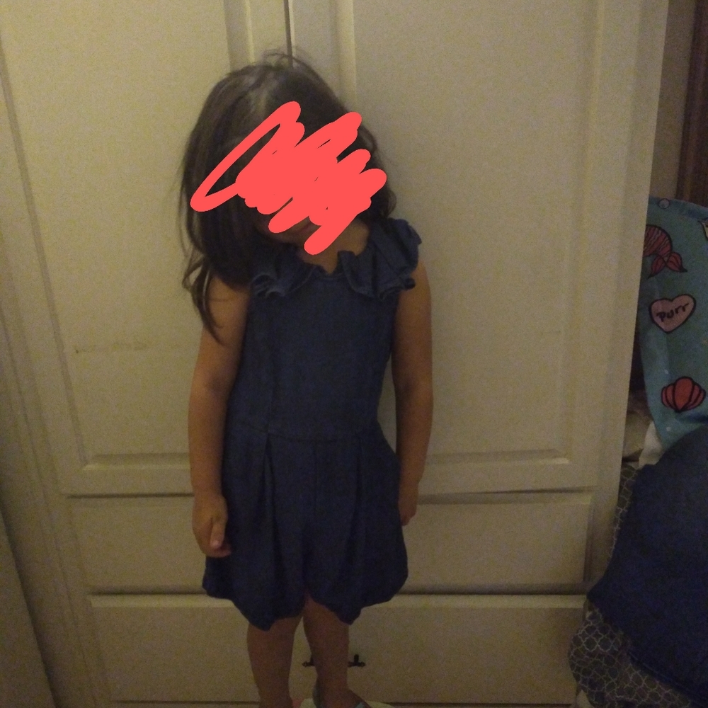 Girl Jean Romper